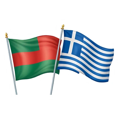 Italian and Greek flag sticker