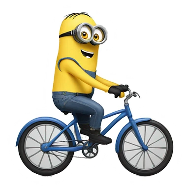 Minion on a bike sticker