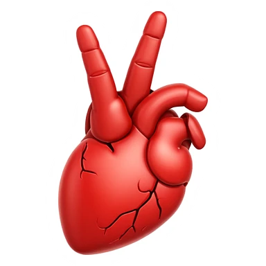 Heart with middle finger only sticker
