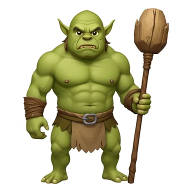 Ogre full body with stick sticker