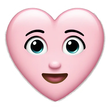 Baby Pink Heart with Glitzer sticker