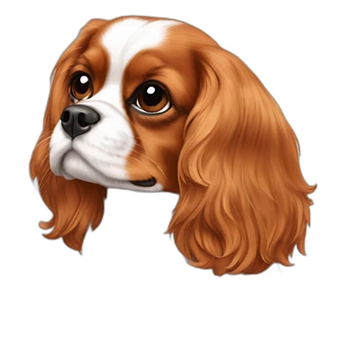 Un cavalier King Charles avec des papillons sticker