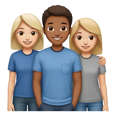 three interlaced friends sticker