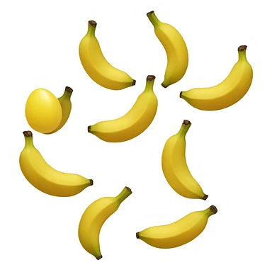 banana with egg face sticker