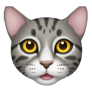 Cat with two coloured eyes sticker