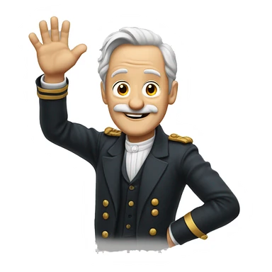 Franz Listz old says Hi with one hand sticker