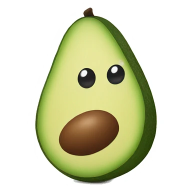 avocado with cute eyes sticker
