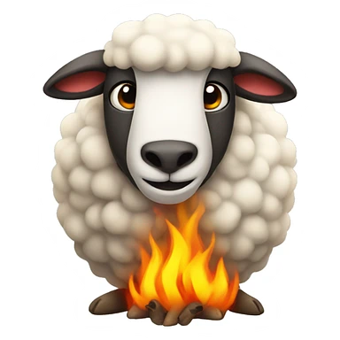 Sheep like a fire sticker