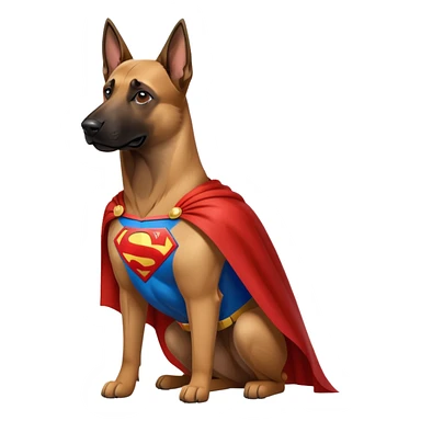 Belgian malinois is superman dog sticker