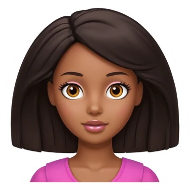 Black Barbie doll head türk🇹🇷 sticker