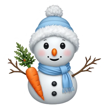 snowman with light blue scarf sticker
