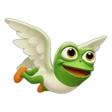 pepe flying sticker