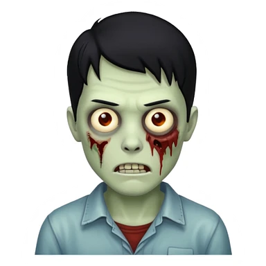 Zombie masculino com cabelo preto  sticker