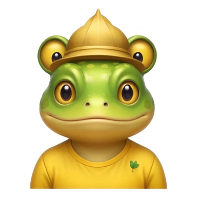 blonde frog with yellow shirt  sticker