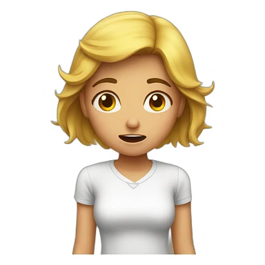 Complaining girl sticker