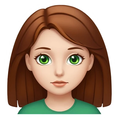 Chief girl with green eyes and brown hair  sticker