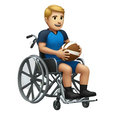 A person playing rugby in a wheelchair sticker