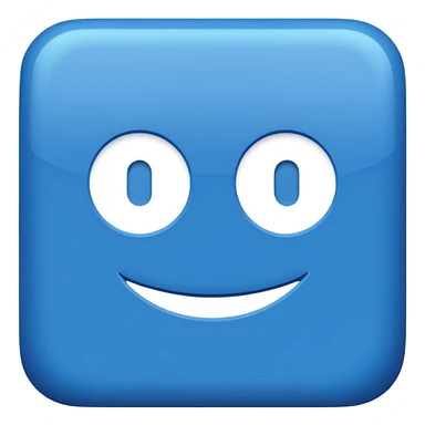 in blue square shape, create the word " IN"  in the middle sticker