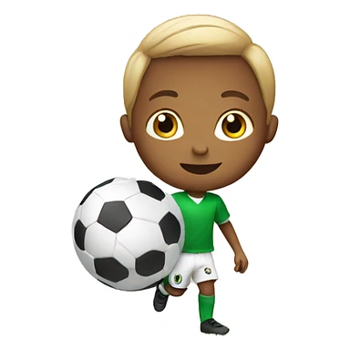 Kid playing a soccer video video sticker