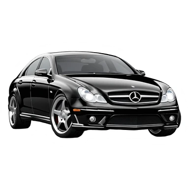 2006 cls 55 amg w219 mercedes Obsidian black paint code c197 sticker