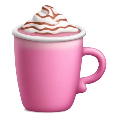 Pink hot chocolate drink sticker
