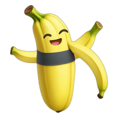 Kawaii banana in sportswear sticker