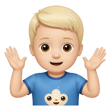 A toddler with a tiny jersey shirt, clapping with adorable enthusiasm sticker