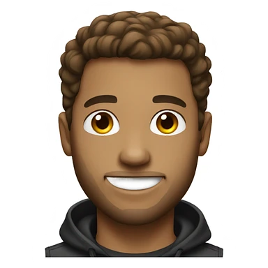 Dj brown hair  sticker