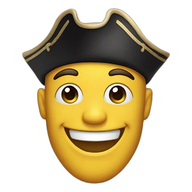 a happy pirate head sticker