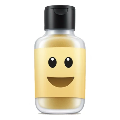 facial scrub bottle with label sticker