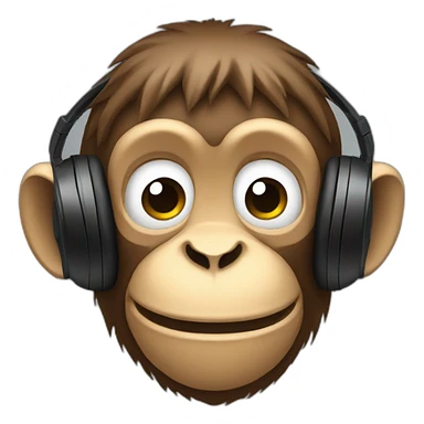 Monkey headset sticker
