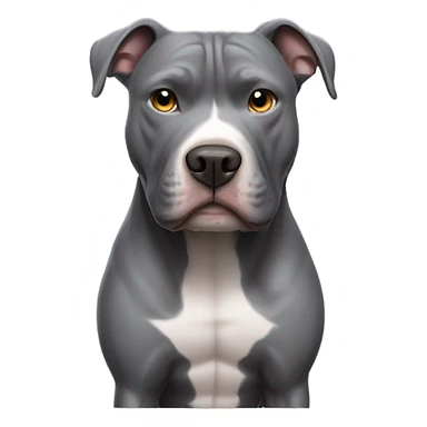 Grey pitbull sticker
