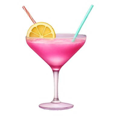 pink cocktail sticker