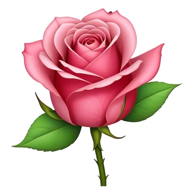 A single rosebud with a partially closed bloom, symbolizing a budding flower or new beginnings sticker