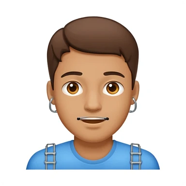 Un hombre con brackets medio morenito  sticker