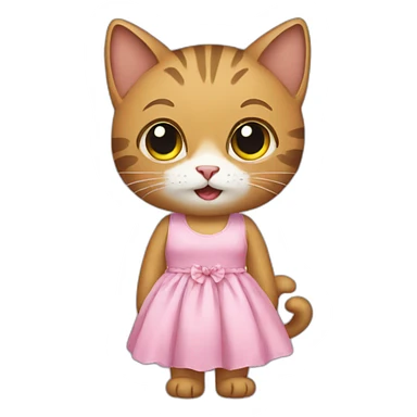 Cat with a dress sticker