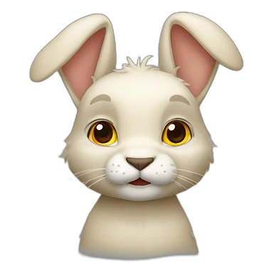 Lapin nain tête de lion sticker