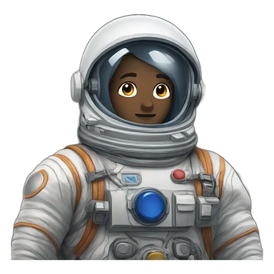 astronaut anime man sticker