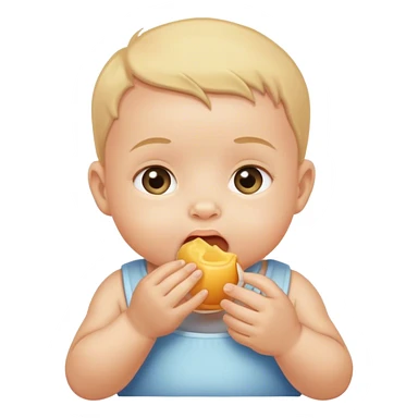 Baby feeding itself sticker