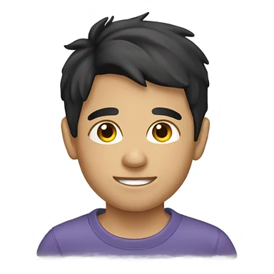 Boy short dark hair sweatshirt  sticker