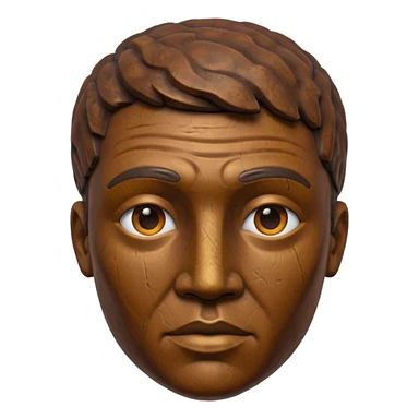 bronze man head statue sticker