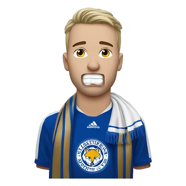 Leicester supporter crying sticker