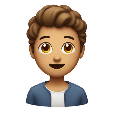 emoji with face and heart sticker