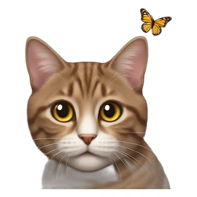 My cat catch a butterfly sticker