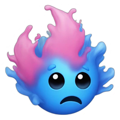 Fiery Blue Pink sticker
