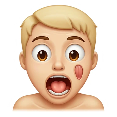 dizzy drooling mouth sticker