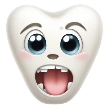 Cute tooth as a cartoon  sticker