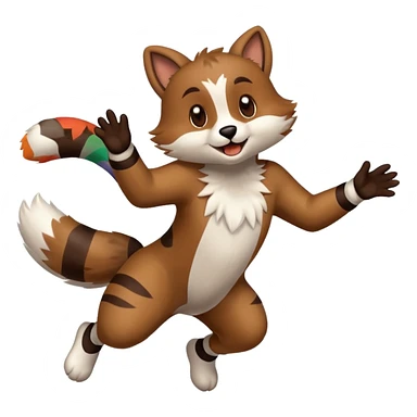 jumping animal sticker