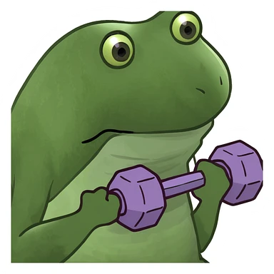 Lavender-colored dumbbells  sticker