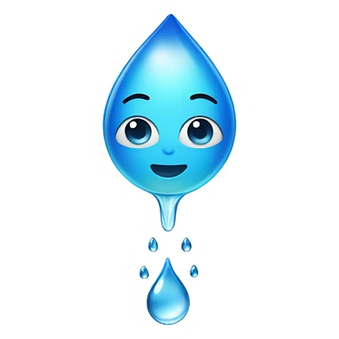 water droplet on face sticker